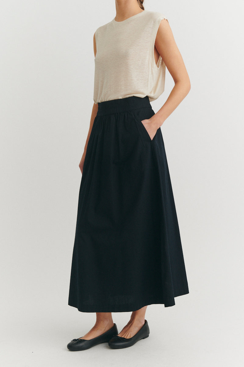 Basic Apparel Silje Long Skirt Nederdele 001 Black